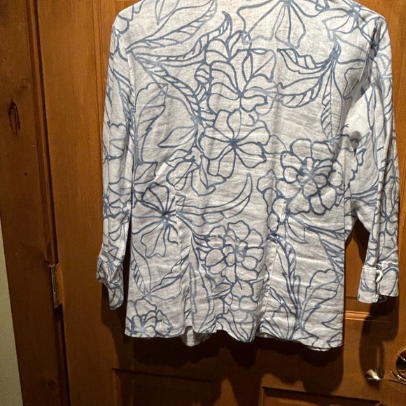 JM Collection Linen Top size 14 P🍎 - Picture 4 of 5